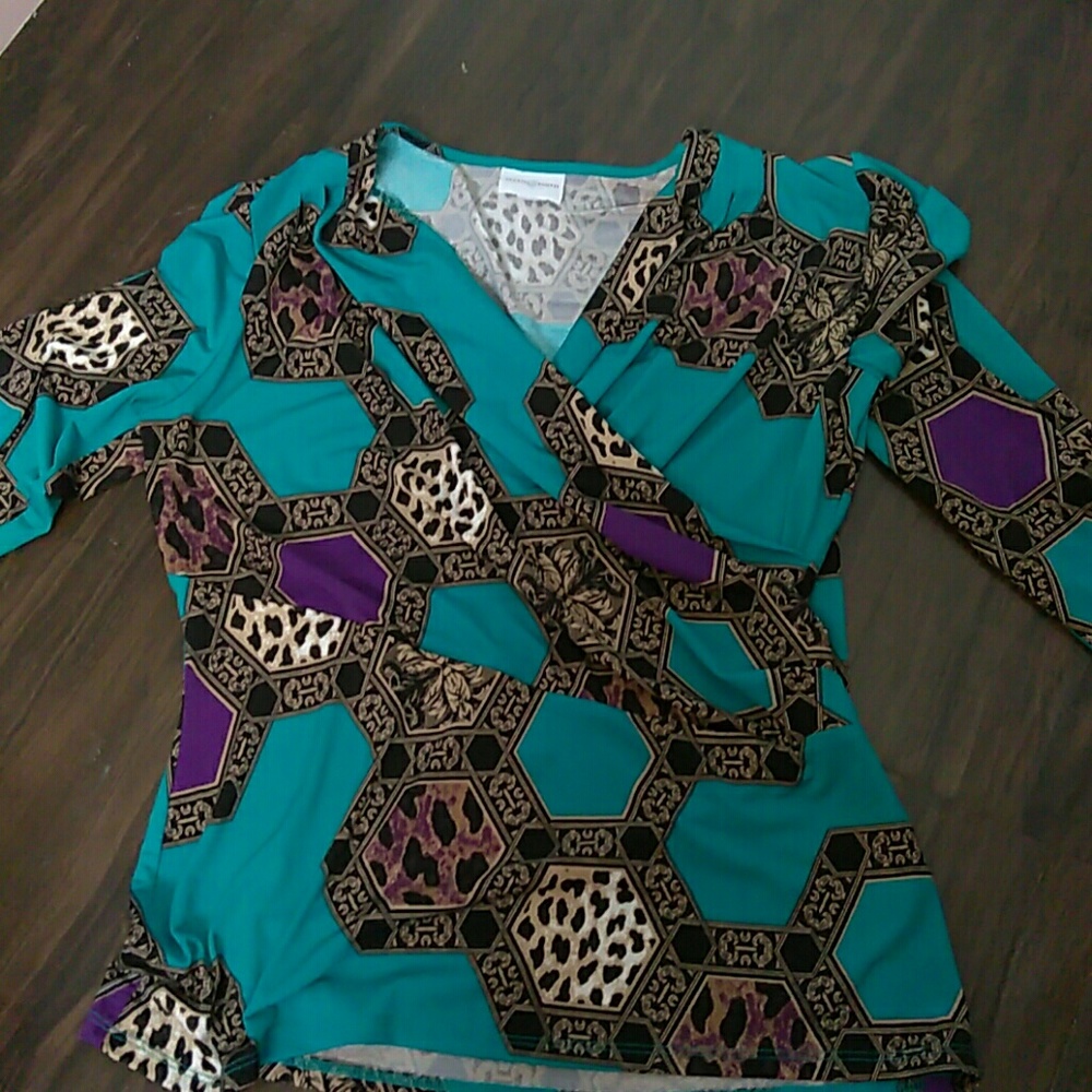 Jacklyn smith animal print top